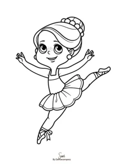 Børn Dansebutikken Andet Til Ballet|Balletting Børn-9 stk ballettegninger A5 inkl. 6 stk farveblyanter