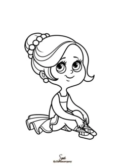 Børn Dansebutikken Andet Til Ballet|Balletting Børn-9 stk ballettegninger A5 inkl. 6 stk farveblyanter