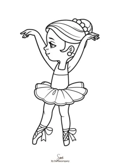 Børn Dansebutikken Andet Til Ballet|Balletting Børn-9 stk ballettegninger A5 inkl. 6 stk farveblyanter