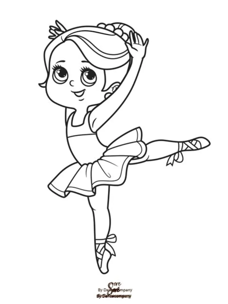 Børn Dansebutikken Andet Til Ballet|Balletting Børn-A5 balletkort til at farvelægge - 9 stk i en pakke