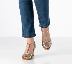 Dame Dansebutikken Brudesko|Salsasko Damer-Anna Kern dansesko antik med 6 cm hæl - Solange