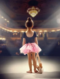 Dansebutikken Andet Til Ballet-Balletplakat med ballerina på scene