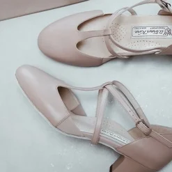 Dame Dansebutikken Tangosko Damer|Social Dansesko-Beige skind Naia dame dansesko Werner Kern