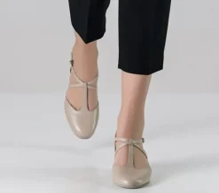 Dame Dansebutikken Tangosko Damer|Social Dansesko-Beige skind Naia dame dansesko Werner Kern