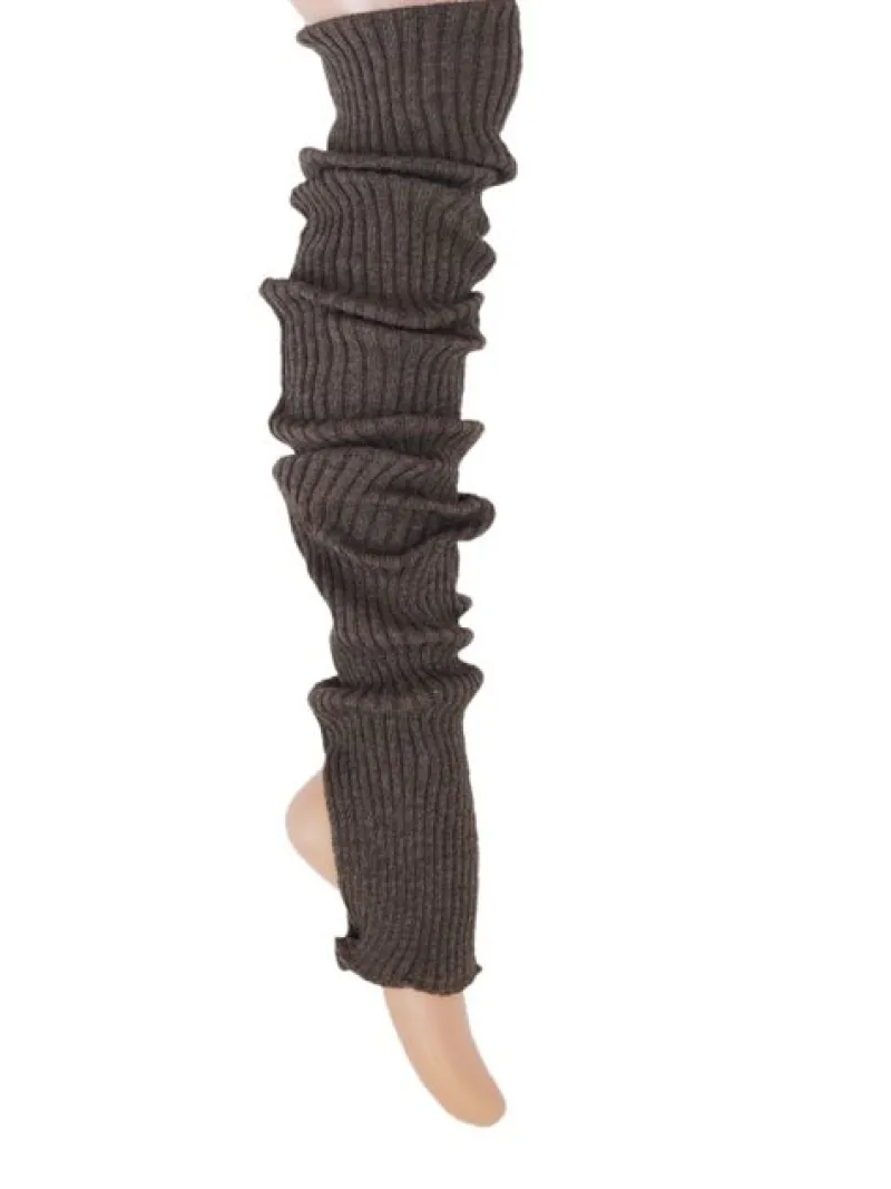 Dansebutikken Benvarmere Til Yoga|Benvarmere Til Ballet-Benvarmere ribstrik brun 85 cm Seré