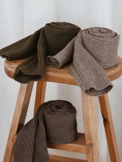 Dansebutikken Benvarmere Til Yoga|Benvarmere Til Ballet-Benvarmere ribstrik brun 85 cm Seré