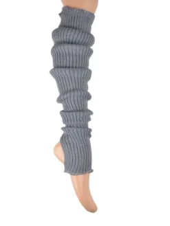 Dansebutikken Benvarmere Til Yoga|Benvarmere Til Ballet-Benvarmere ribstrik grå 85 cm Seré