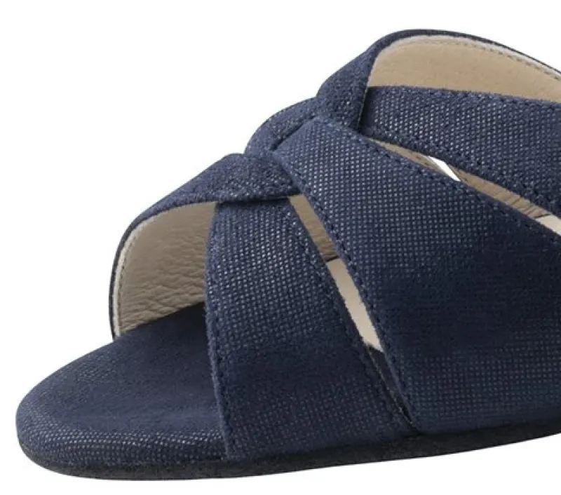 Dame Dansebutikken Salsasko Damer|Tangosko Damer-Blå Ebony dansesko i ruskind Werner Kern