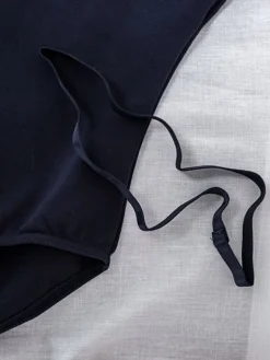 Børn Dansebutikken Dragter Piger|Balletdragter Børn-Bloch navy dragt m.bælte u. ærme til piger