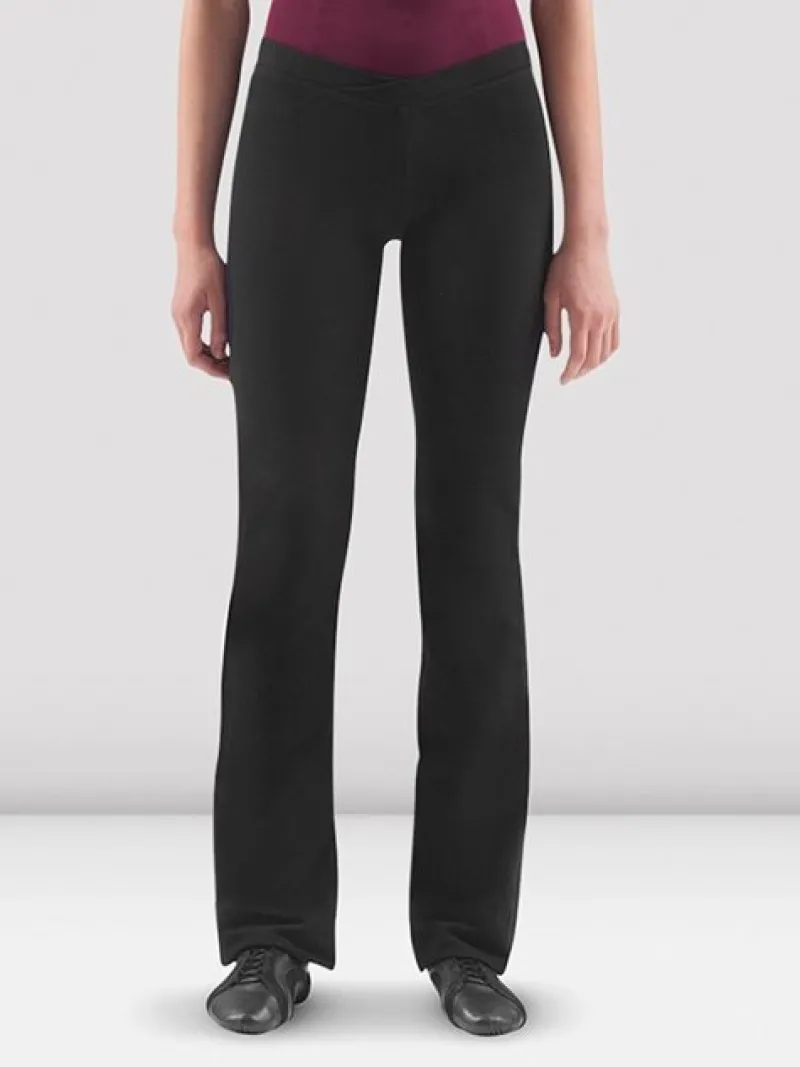 Dame Dansebutikken Underdele Damer|Ballet Underdele Damer-Bloch sorte jazz bukser til damer i bomulds stretch
