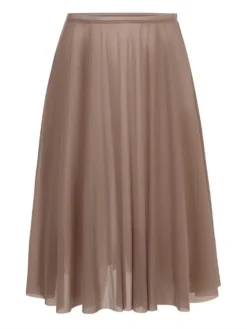 Dame Dansebutikken Skørter Til Skøjteløb|Ballet Underdele Damer-Brunt langt pull on mesh skørt fra Mara Dancewear