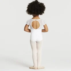 Børn Dansebutikken Dragter Piger|Balletdragter Børn-Capezio hvid dragt med puf ærmer til piger