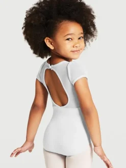 Børn Dansebutikken Dragter Piger|Balletdragter Børn-Capezio hvid dragt med puf ærmer til piger