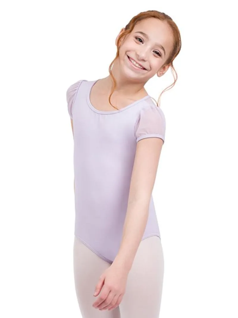 Børn Dansebutikken Dragter Piger|Balletdragter Børn-Capezio lys lavendel dragt med puf ærmer til piger