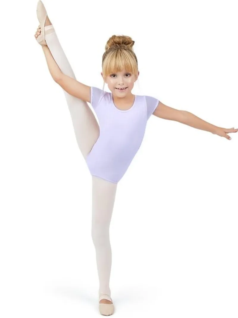 Børn Dansebutikken Dragter Piger|Balletdragter Børn-Capezio lys lavendel dragt med puf ærmer til piger