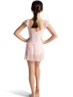 Børn Dansebutikken Dragter Piger|Balletdragter Børn-Capezio lyserød dragt med flæse ærmer til piger