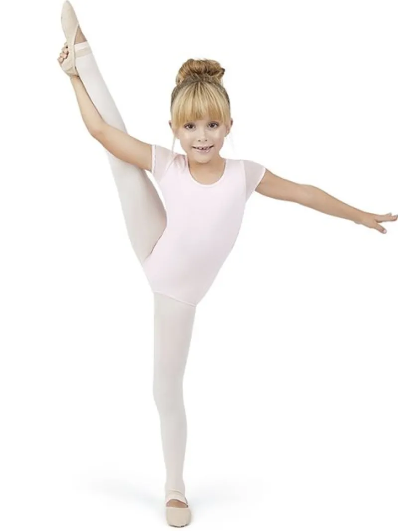 Børn Dansebutikken Dragter Piger|Balletdragter Børn-Capezio lyserød dragt med puf ærmer til piger