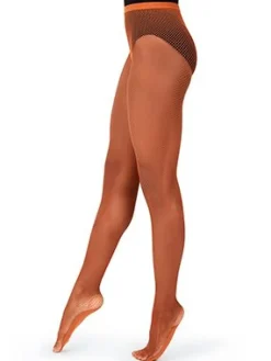 Dansebutikken Strømpebukser Til Dans-Capezio mørkebrun netstrømpebukser til dans
