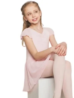 Børn Dansebutikken Gymnastikkjole Piger|Balletkjole Piger-Capezio rosa dragt m.chiffon skørt til piger