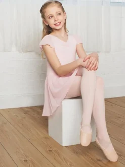 Børn Dansebutikken Gymnastikkjole Piger|Balletkjole Piger-Capezio rosa dragt m.chiffon skørt til piger