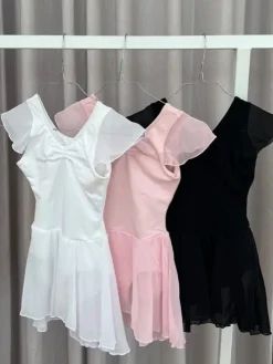 Børn Dansebutikken Gymnastikkjole Piger|Balletkjole Piger-Capezio rosa dragt m.chiffon skørt til piger