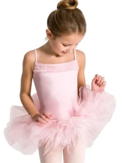 Børn Dansebutikken Balletkjole Piger-Capezio rosa tutudragt med flæser