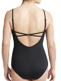 Dame Dansebutikken Dragter Damer|Balletdragter Damer-Capezio sort dragt m/indbygget C - D bh cup
