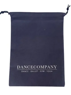 Dansebutikken Dansetasker|Dansesko Tilbehør-Dancecompany mørkeblå skopose med logo