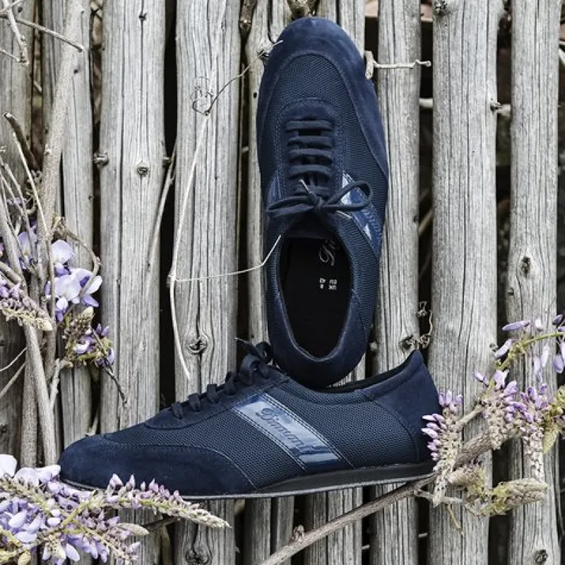Dansebutikken Tangosko Herrer|Salsasko Herrer-Diamant mørkeblå dansesneaker vario spin sål til herrer