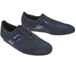 Dansebutikken Tangosko Herrer|Salsasko Herrer-Diamant mørkeblå dansesneaker vario spin sål til herrer
