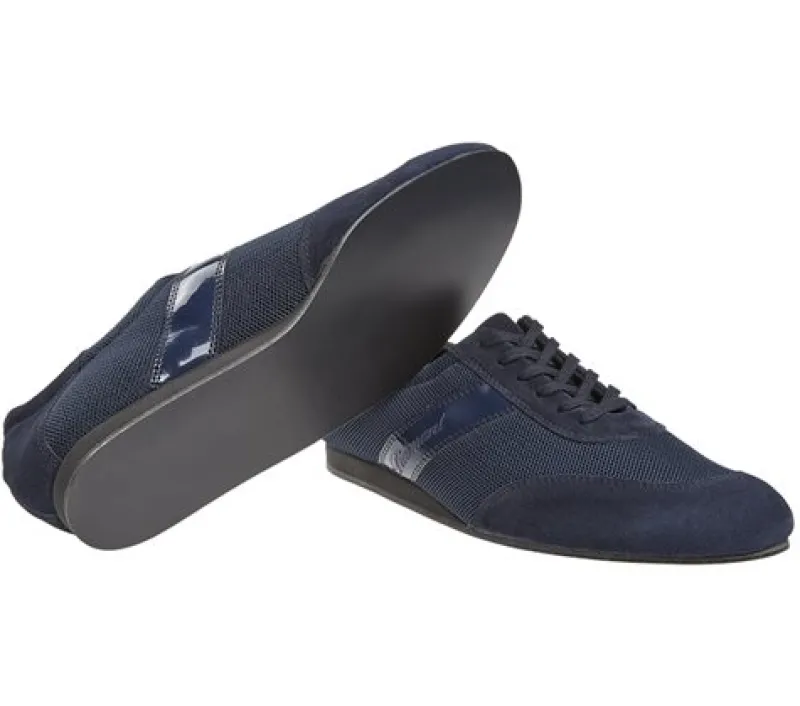 Dansebutikken Tangosko Herrer|Salsasko Herrer-Diamant mørkeblå dansesneaker vario spin sål til herrer