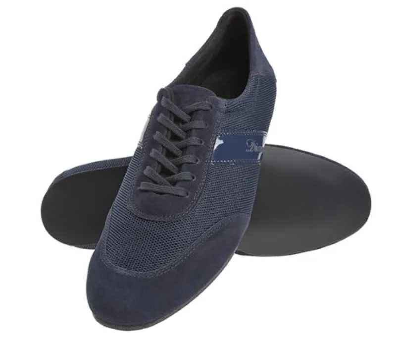 Dansebutikken Tangosko Herrer|Salsasko Herrer-Diamant mørkeblå dansesneaker vario spin sål til herrer
