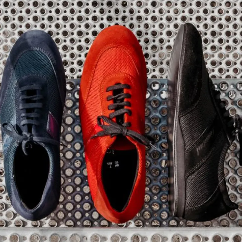 Dansebutikken Tangosko Herrer|Salsasko Herrer-Diamant mørkeblå dansesneaker vario spin sål til herrer