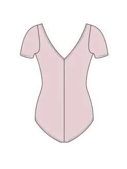 Dame Dansebutikken Balletdragter Damer-Dragt med korte ærmer i lyserød fra Wear Moi