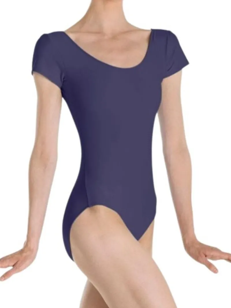 Dame Dansebutikken Balletdragter Damer-Dragt med korte ærmer i navy fra Wear Moi