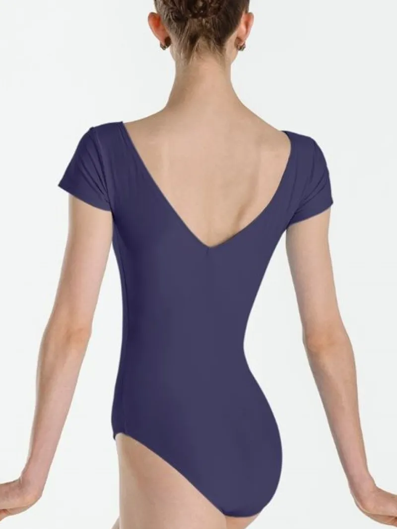 Dame Dansebutikken Balletdragter Damer-Dragt med korte ærmer i navy fra Wear Moi