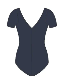 Dame Dansebutikken Balletdragter Damer-Dragt med korte ærmer i navy fra Wear Moi