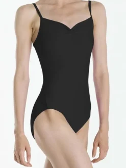 Dame Dansebutikken Balletdragter Damer-Dragt med tynde stropper og rynk i sort fra Wear Moi