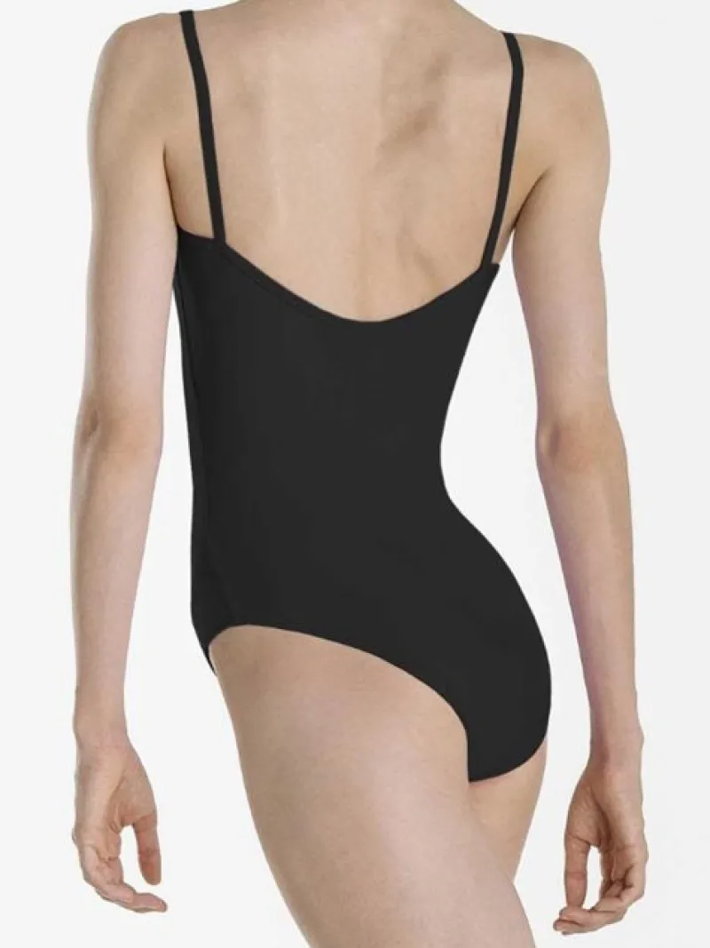 Dame Dansebutikken Balletdragter Damer-Dragt med tynde stropper og rynk i sort fra Wear Moi