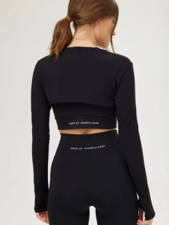 Dame Dansebutikken Pilates Overdele|Overdele Damer-Drop of Mindfulness bolero i sort