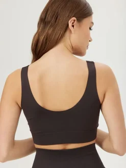 Dame Dansebutikken Yogatoppe|Overdele Damer-Drop of Mindfulness seamless top i mørk brun