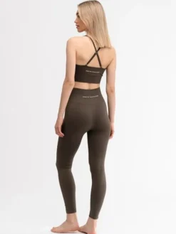 Dame Dansebutikken Yogatoppe|Overdele Damer-Drop of mindfulness seamless sports top olivengrøn