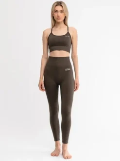 Dame Dansebutikken Yogatoppe|Overdele Damer-Drop of mindfulness seamless sports top olivengrøn