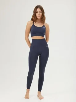 Dansebutikken Pilates Bukser/leggings|Yogabukser-Drop of mindfulness seamless leggings i mørkeblå
