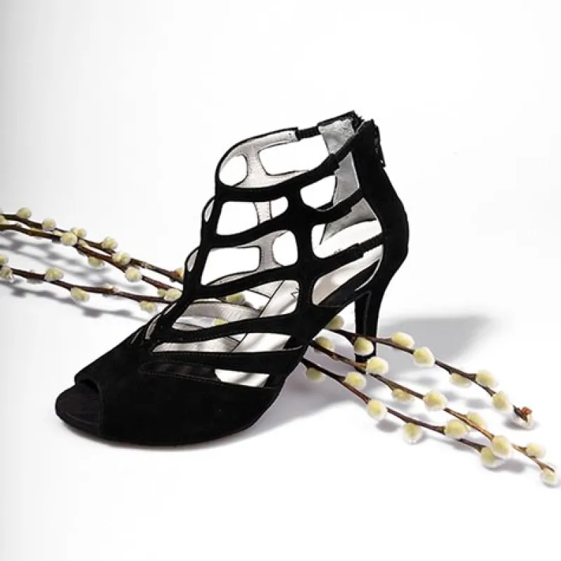 Dame Dansebutikken Salsasko Damer|Tangosko Damer-Flot Anna Kern sort spændende dansesko