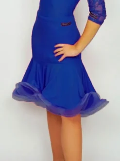 Dansebutikken Dansetøj Pige-Flot blå dansenederdel til piger - Ready4dance
