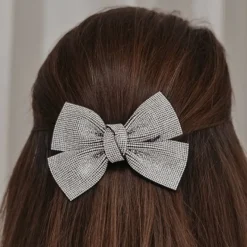 Dansebutikken Hår Accessories-Flot hårsløjfe med sølv sten