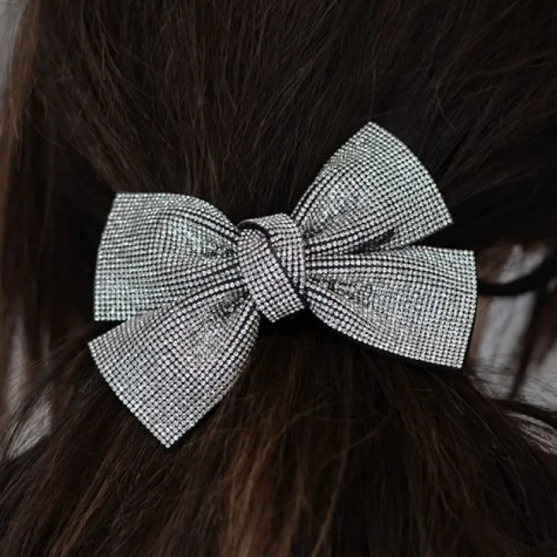 Dansebutikken Hår Accessories-Flot hårsløjfe med sølv sten