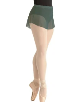 Dame Dansebutikken Ballet Underdele Damer-Flot kort olivengrøn balletskørt fra BalletRosa