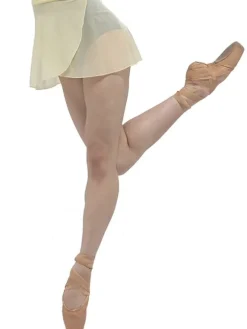 Dame Dansebutikken Ballet Underdele Damer-Flot lysegul ballet slå om skørt fra Balletrosa